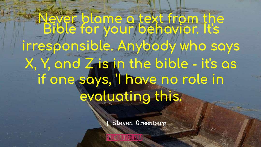Evaluating quotes by Steven Greenberg