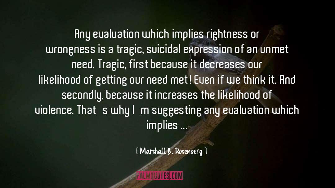 Evaluation quotes by Marshall B. Rosenberg