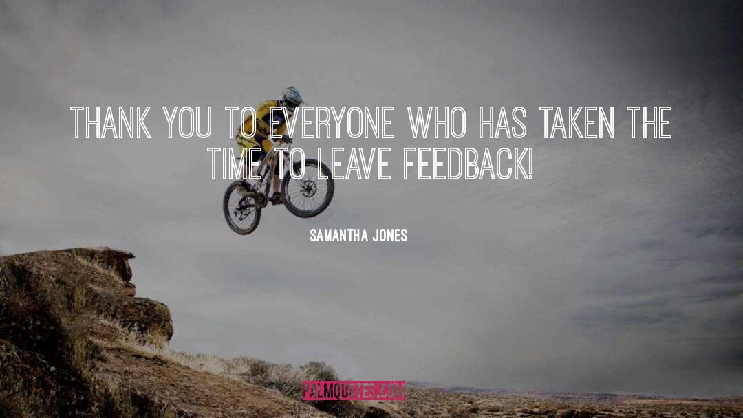 Evaluative Feedback quotes by Samantha Jones