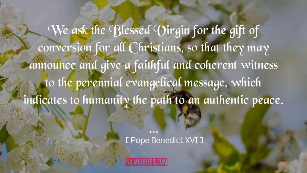 Evangelical quotes by Pope Benedict XVI