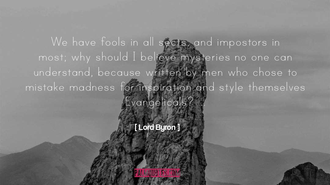 Evangelicals quotes by Lord Byron