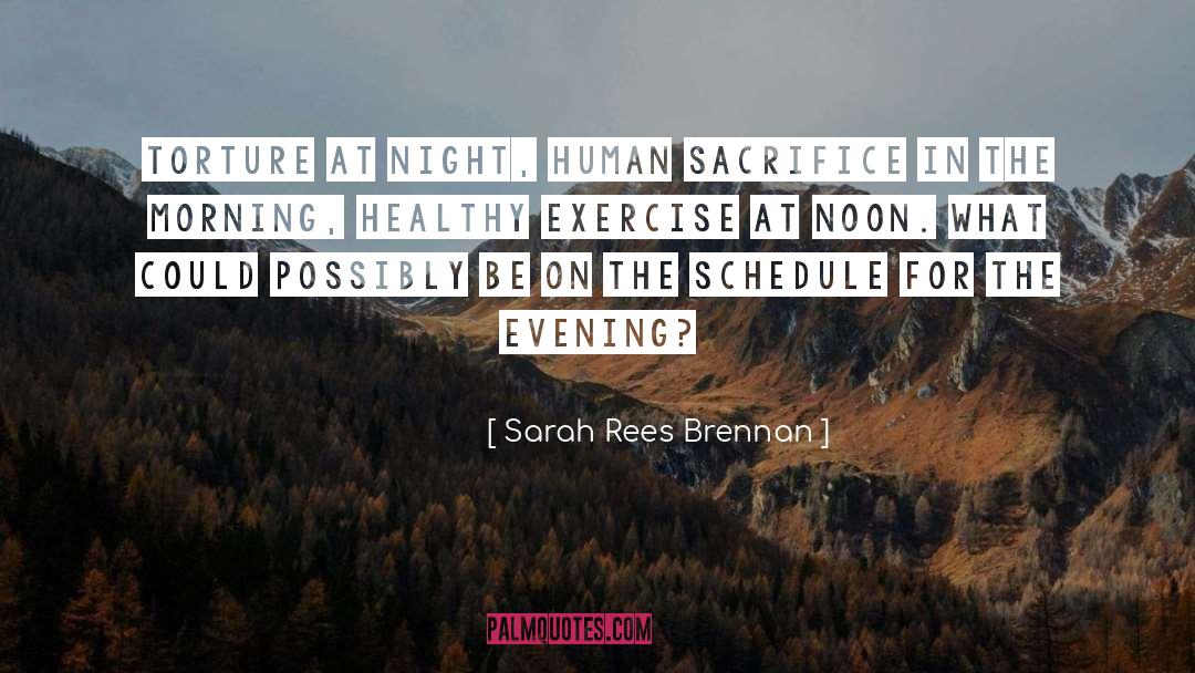 Evening Exercise quotes by Sarah Rees Brennan