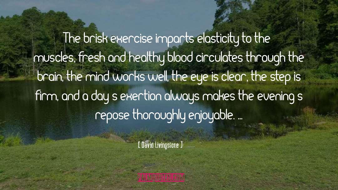 Evening Exercise quotes by David Livingstone