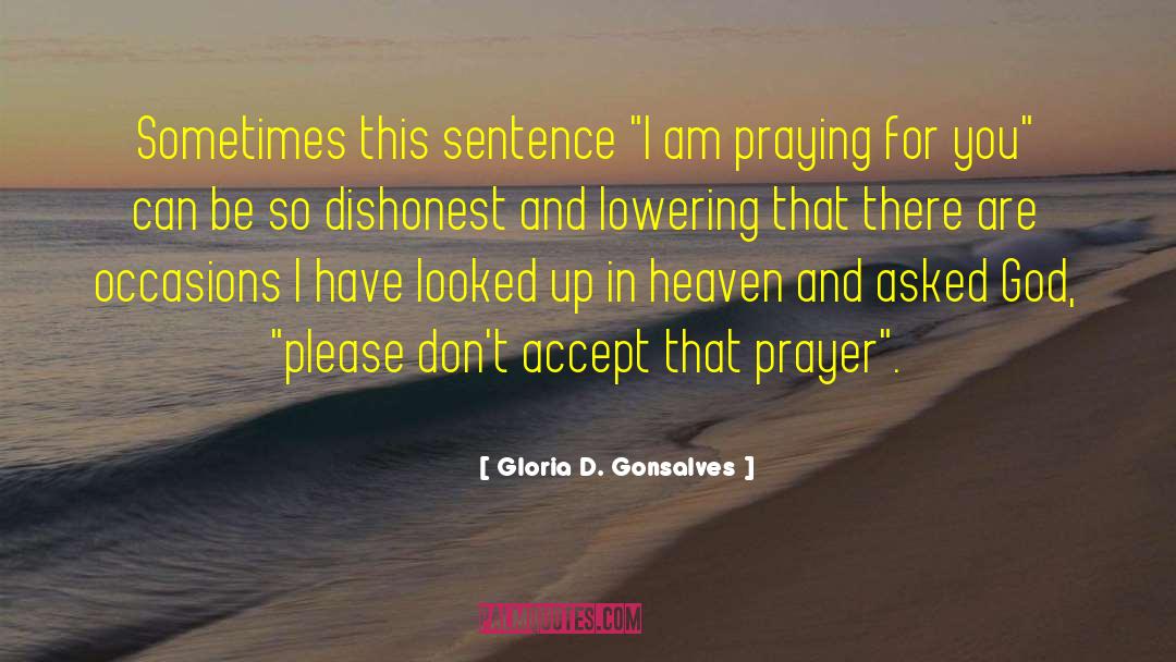 Evening Prayer quotes by Gloria D. Gonsalves