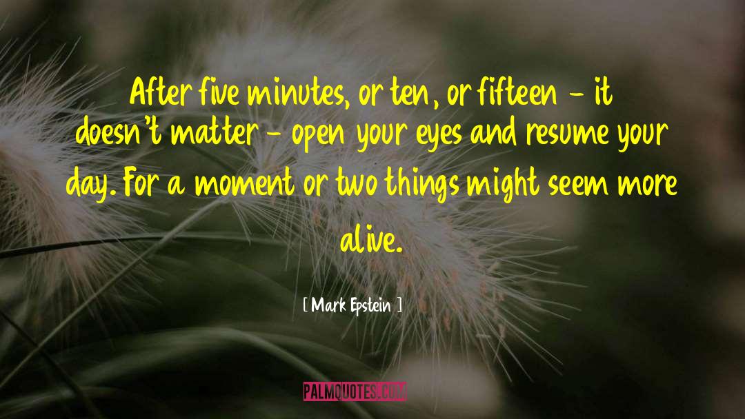 Every Fifteen Minutes quotes by Mark Epstein