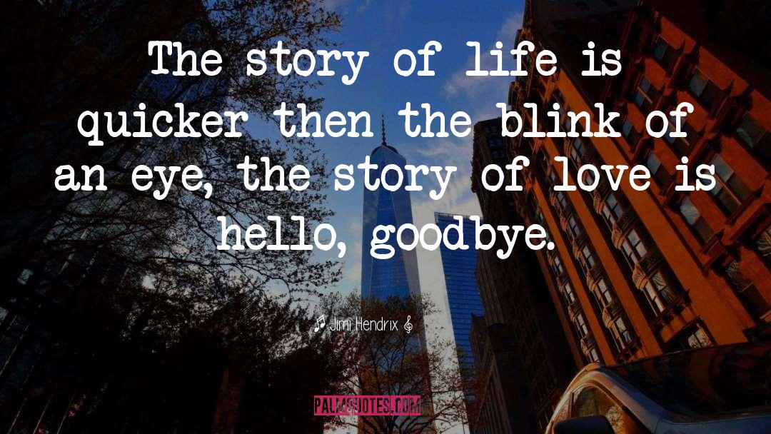 Every Goodbye Hello quotes by Jimi Hendrix
