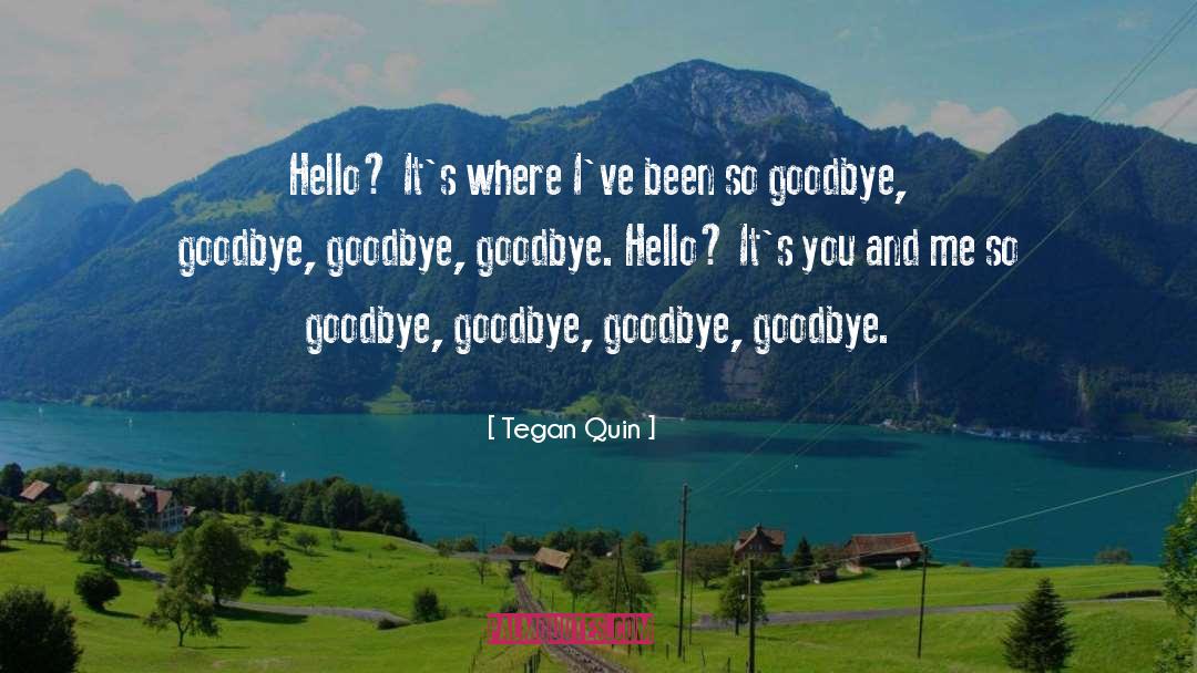 Every Goodbye Hello quotes by Tegan Quin