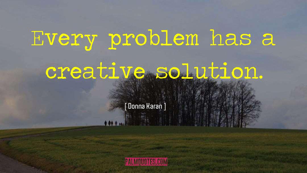 Every Problem Has Solution quotes by Donna Karan