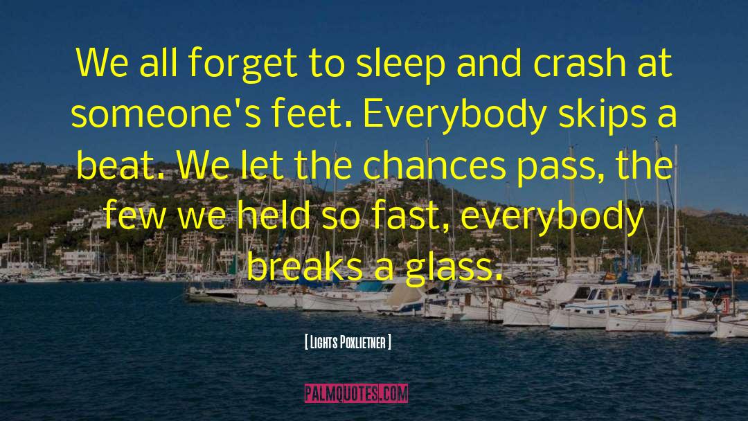 Everybody Breaks A Glass quotes by Lights Poxlietner