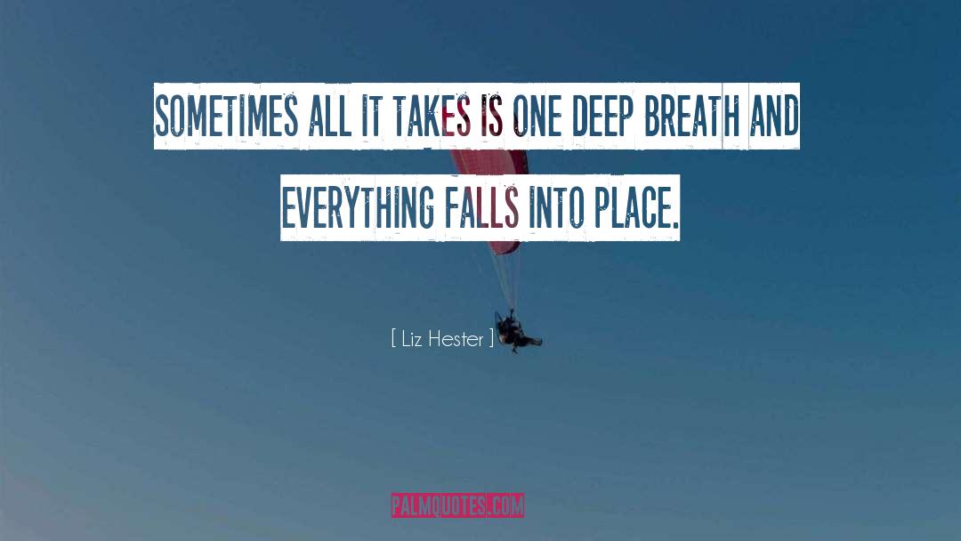 Everything Falls Into Place quotes by Liz Hester