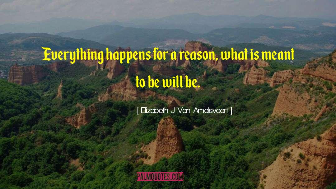 Everything Happens For A Reason quotes by Elizabeth J. Van Amelsvoort