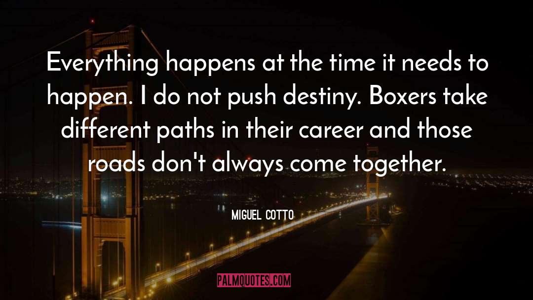 Everything Happens quotes by Miguel Cotto