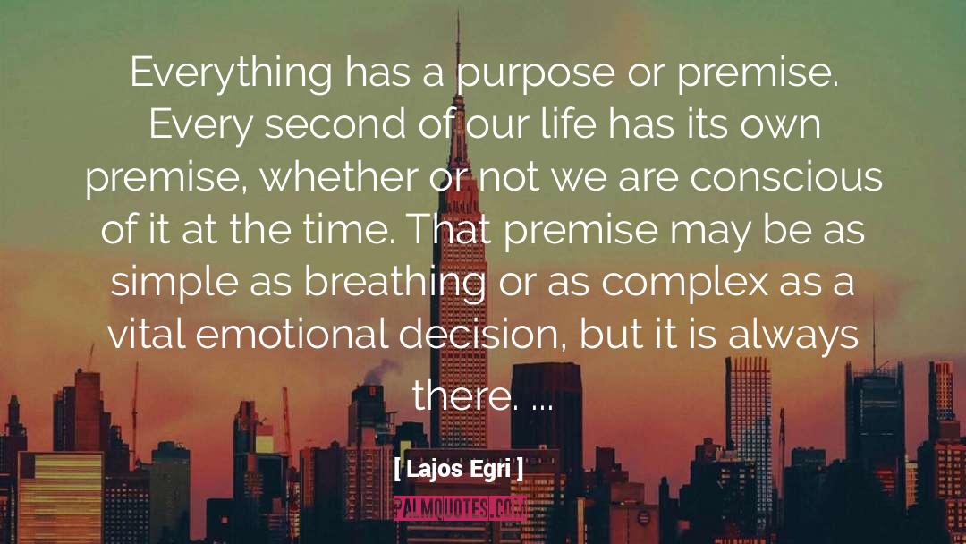 Everything Has A Purpose quotes by Lajos Egri