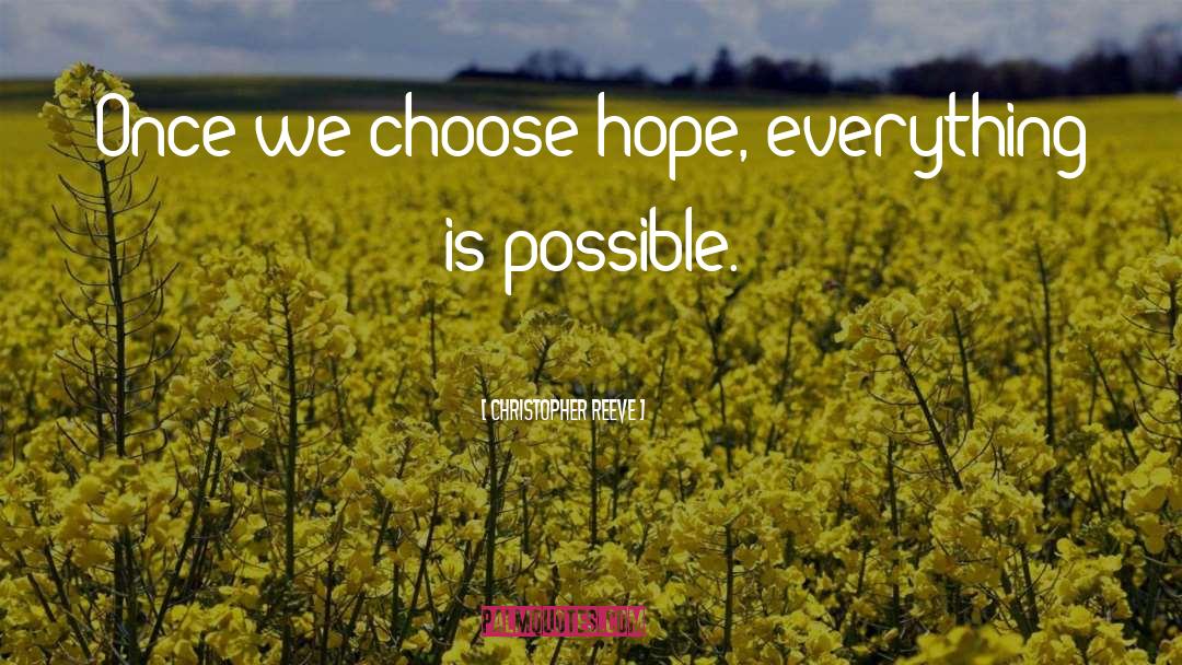 Everything Is Possible quotes by Christopher Reeve