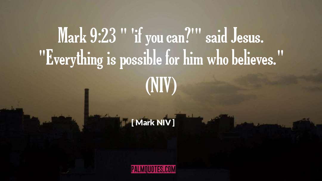 Everything Is Possible quotes by Mark NIV