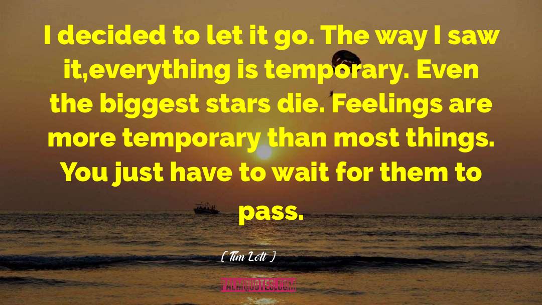 Everything Is Temporary Emotions quotes by Tim Lott