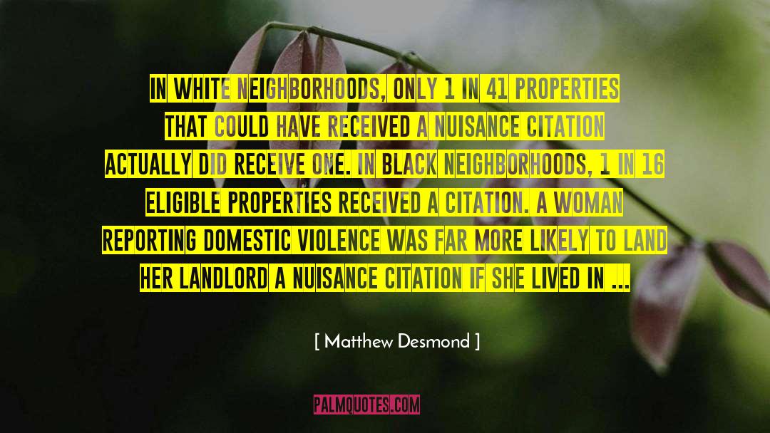 Eviction quotes by Matthew Desmond