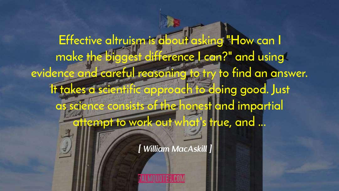 Evidence Based Altruism quotes by William MacAskill