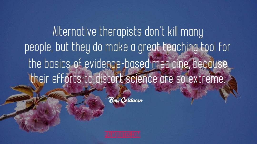 Evidence Based Charity quotes by Ben Goldacre