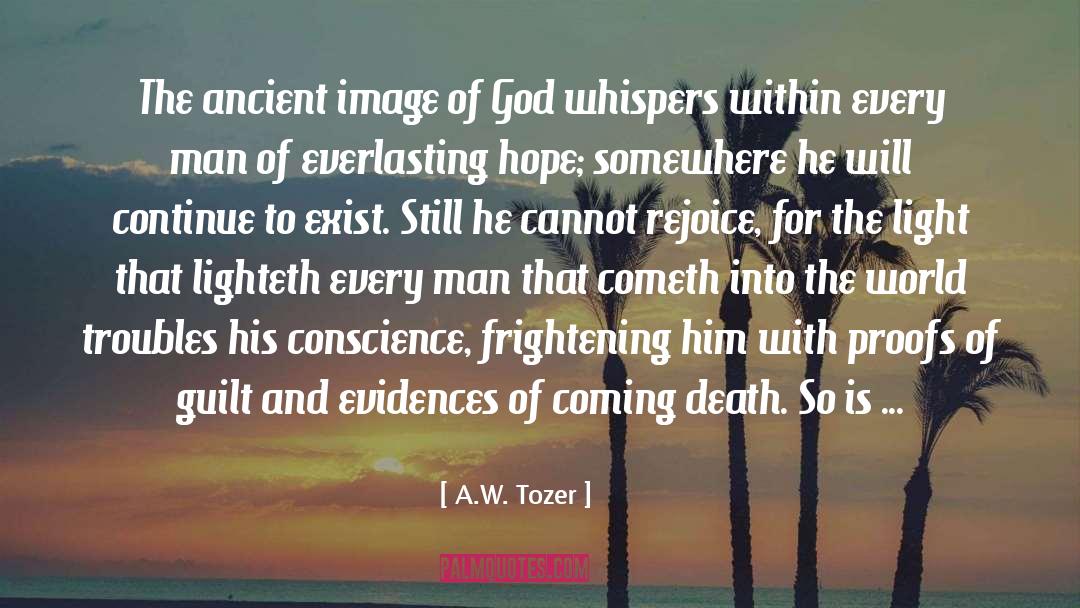 Evidences quotes by A.W. Tozer