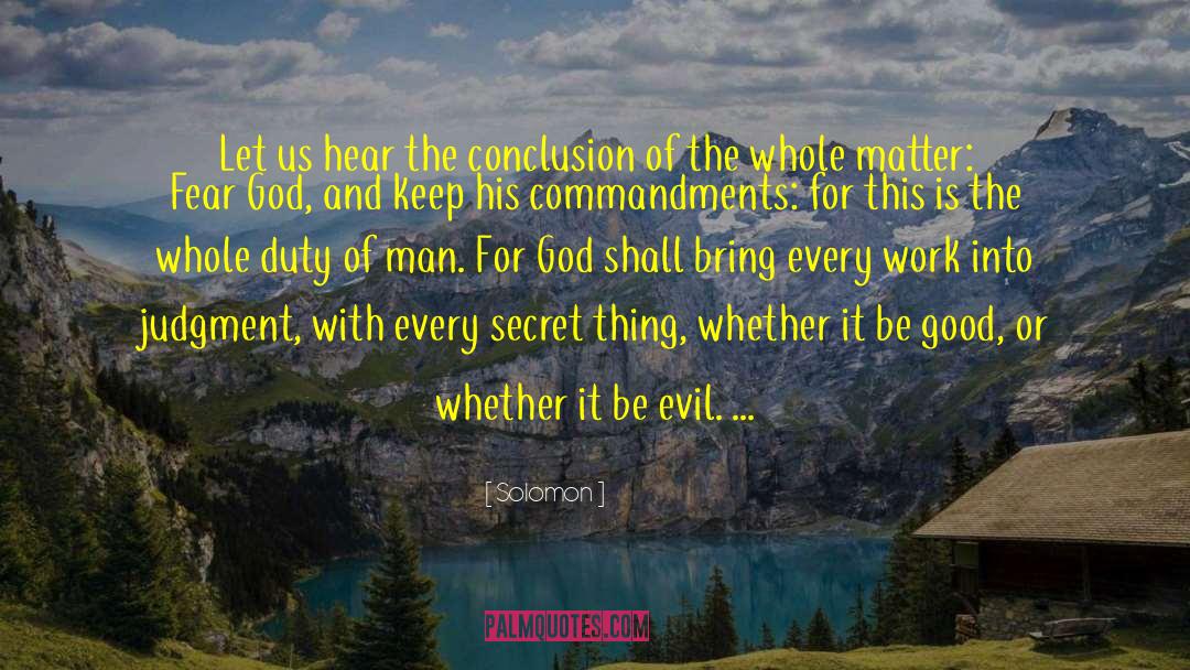 Evil Men quotes by Solomon