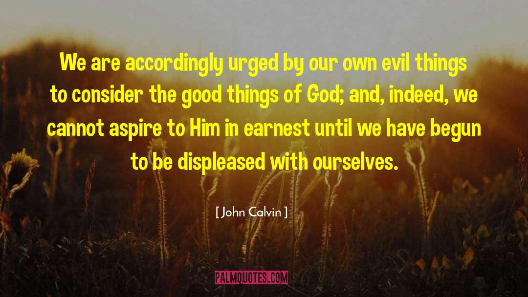Evil Things quotes by John Calvin