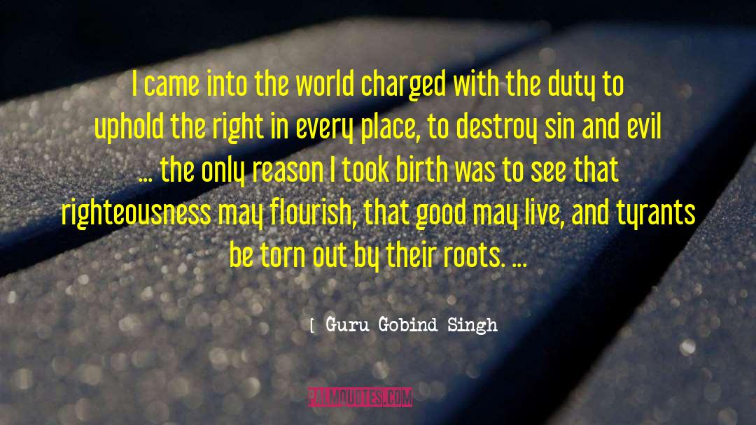 Evil World quotes by Guru Gobind Singh