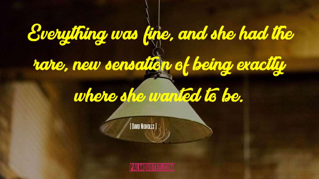 Evoke Sensation quotes by David Nicholls