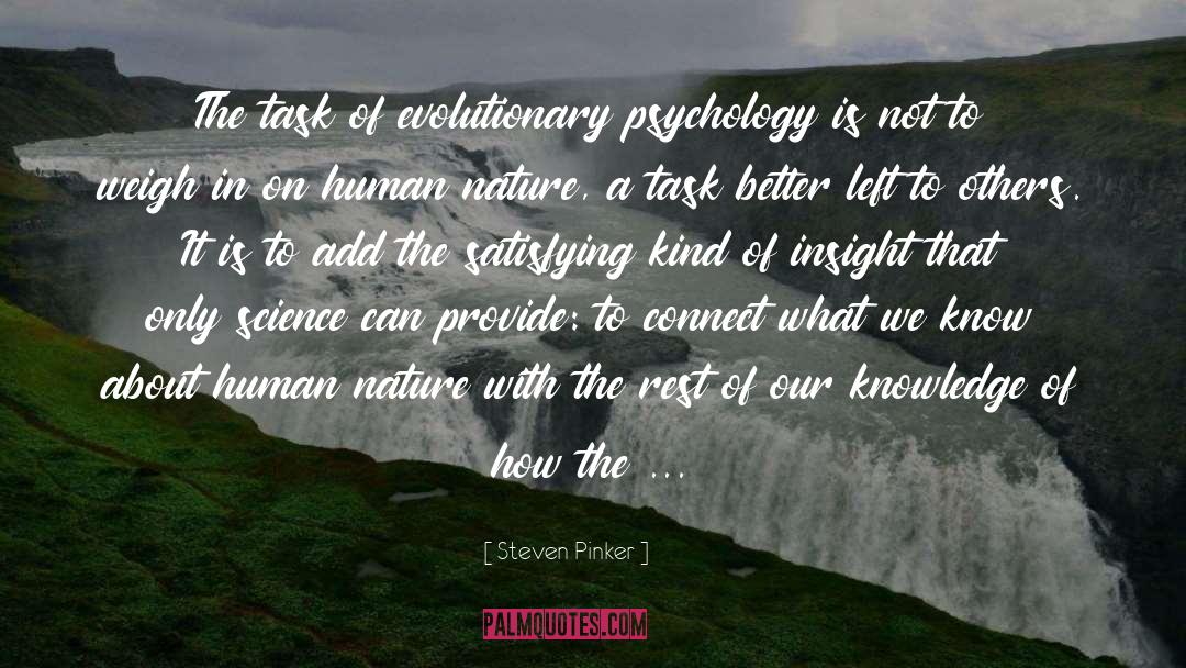 Evolutionary Psychology quotes by Steven Pinker