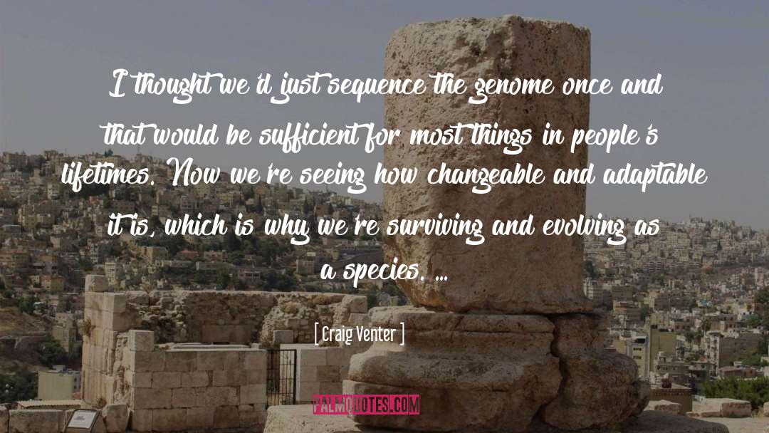 Evolving quotes by Craig Venter