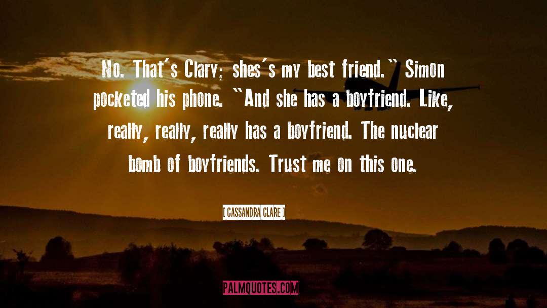 Ex Boyfriends Dating Best Friend quotes by Cassandra Clare