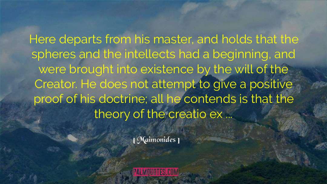 Ex Nihilo quotes by Maimonides