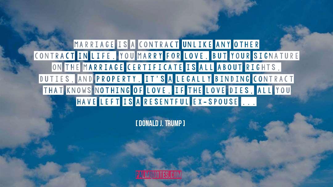 Ex Spouse quotes by Donald J. Trump