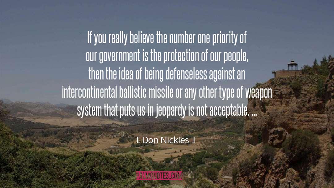 Exactor Missile quotes by Don Nickles