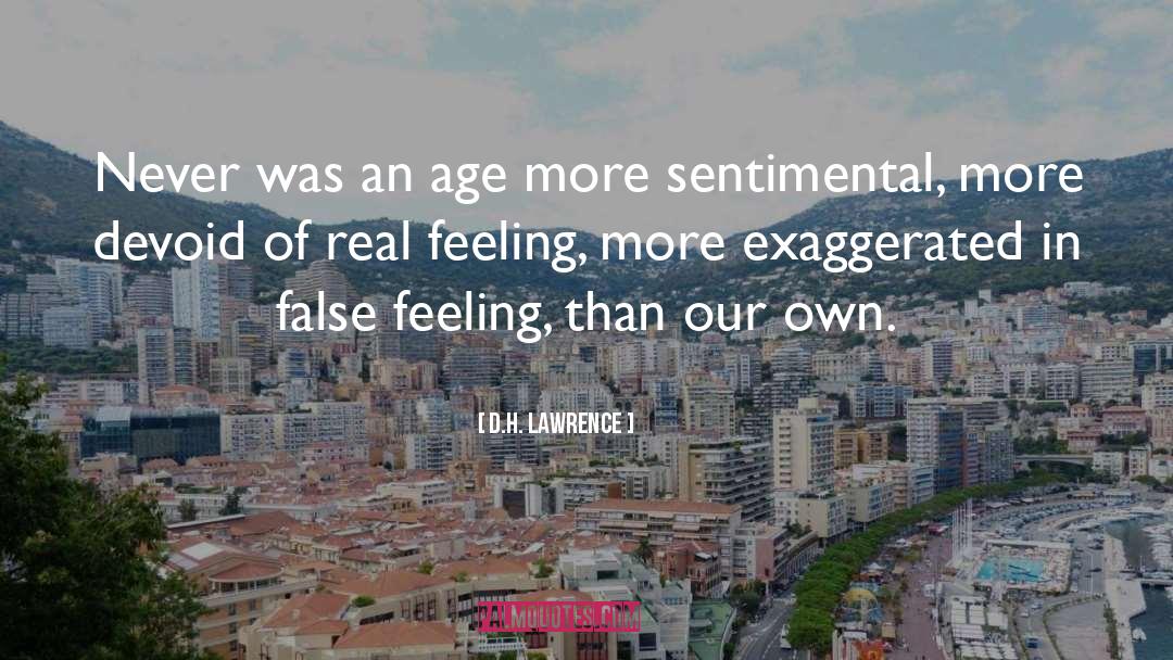 Exaggerated quotes by D.H. Lawrence