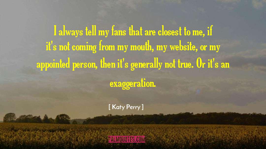 Exaggeration quotes by Katy Perry