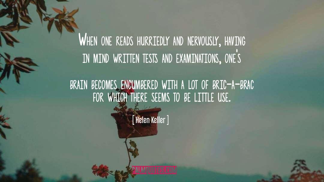 Examinations quotes by Helen Keller