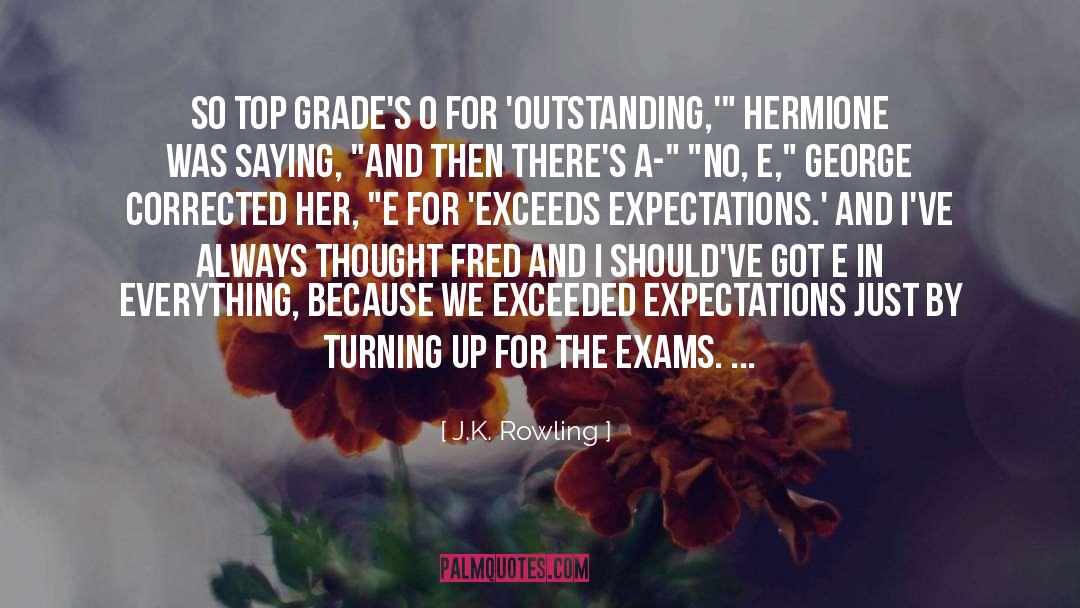 Exams Grades quotes by J.K. Rowling