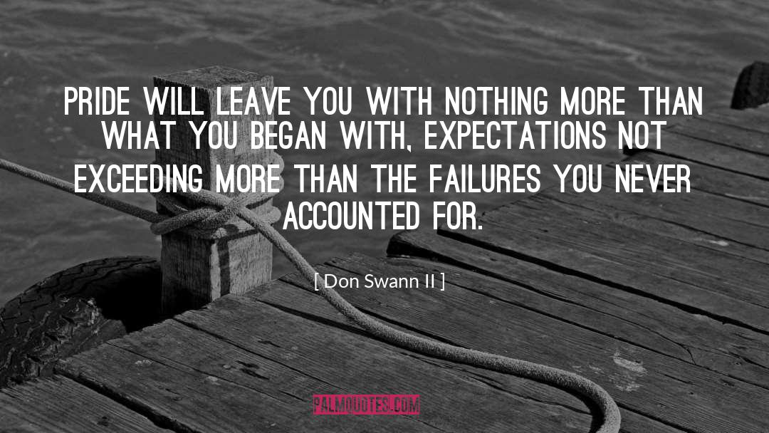Exceeding quotes by Don Swann II