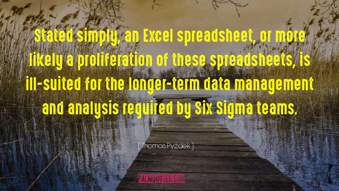 Excel quotes by Thomas Pyzdek