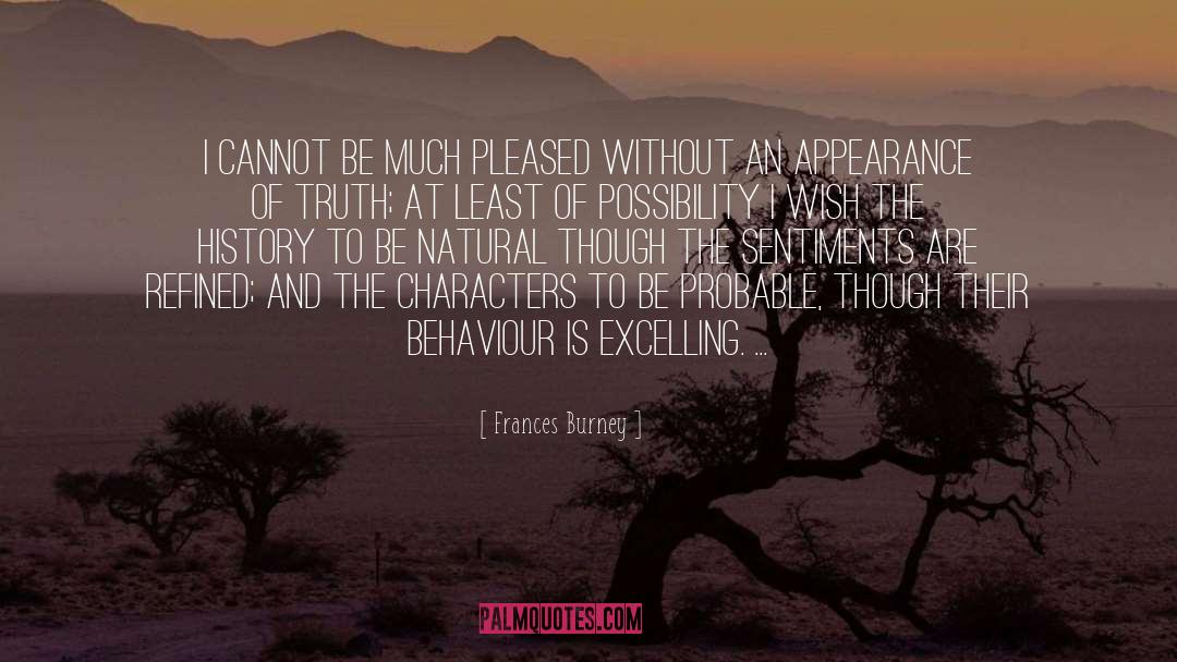 Excelling quotes by Frances Burney