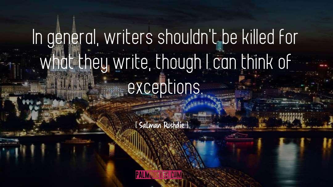 Exception quotes by Salman Rushdie