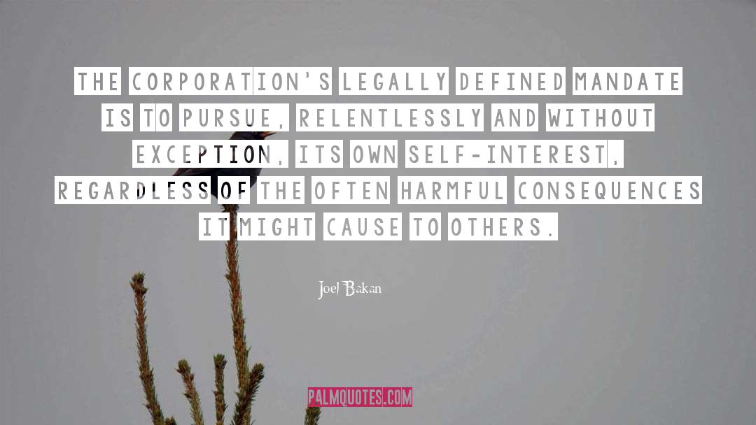 Exception quotes by Joel Bakan