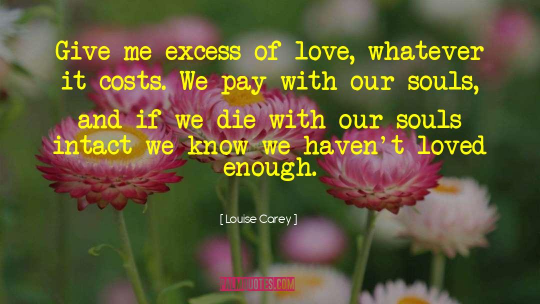 Excess Of Love quotes by Louise Carey