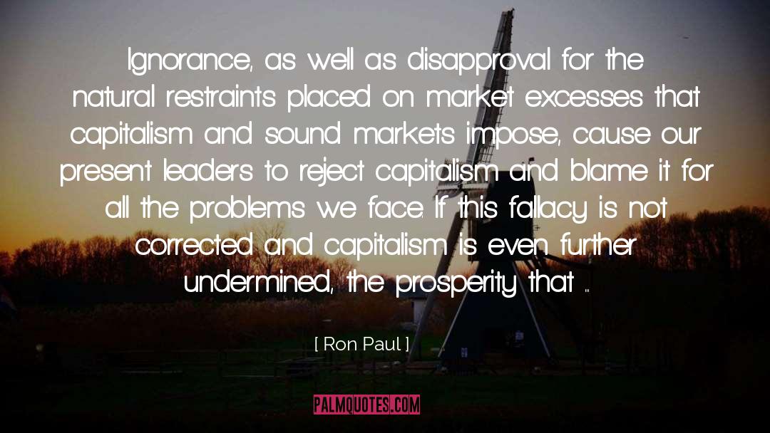 Excesses quotes by Ron Paul