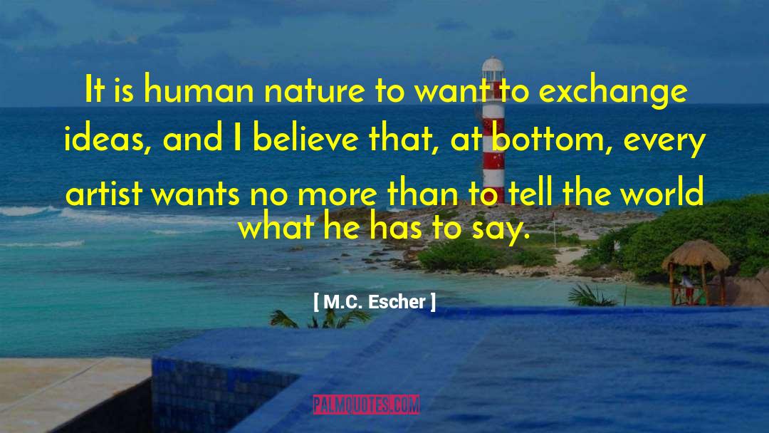 Exchange Ideas quotes by M.C. Escher