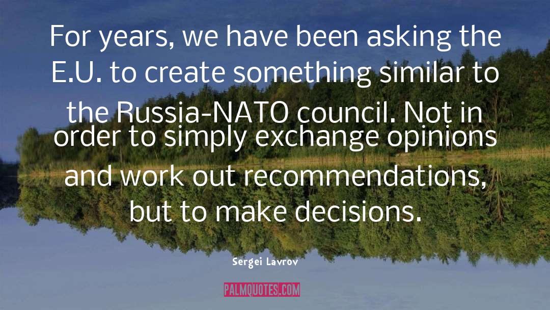 Exchange quotes by Sergei Lavrov