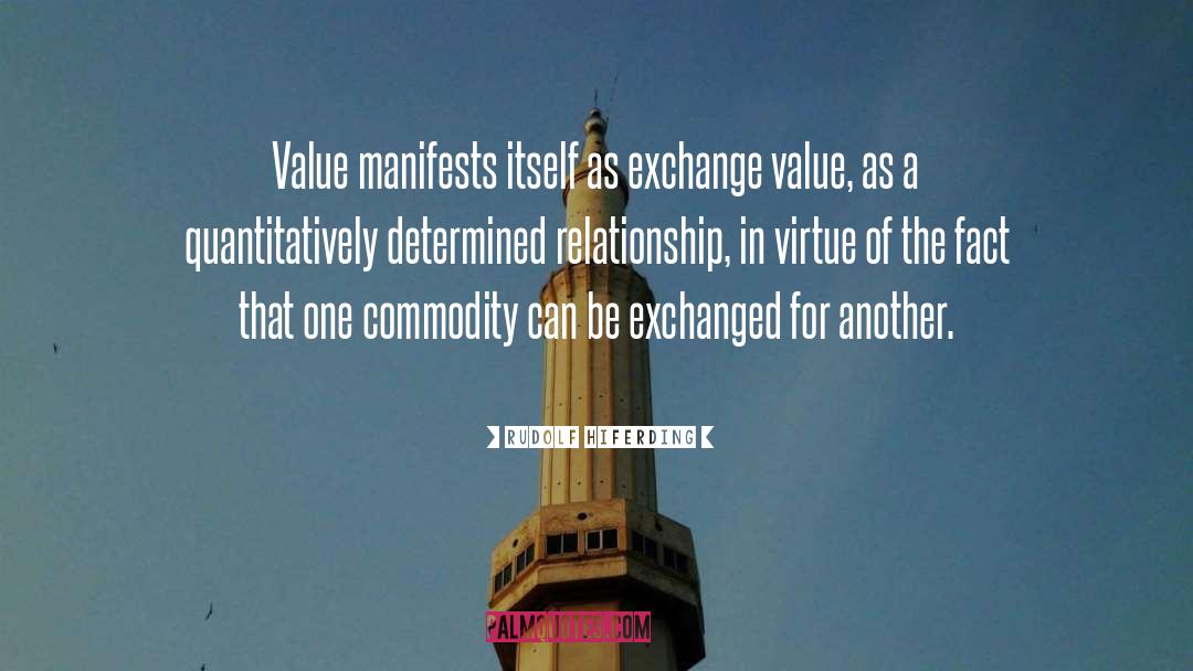 Exchange Value quotes by Rudolf Hiferding