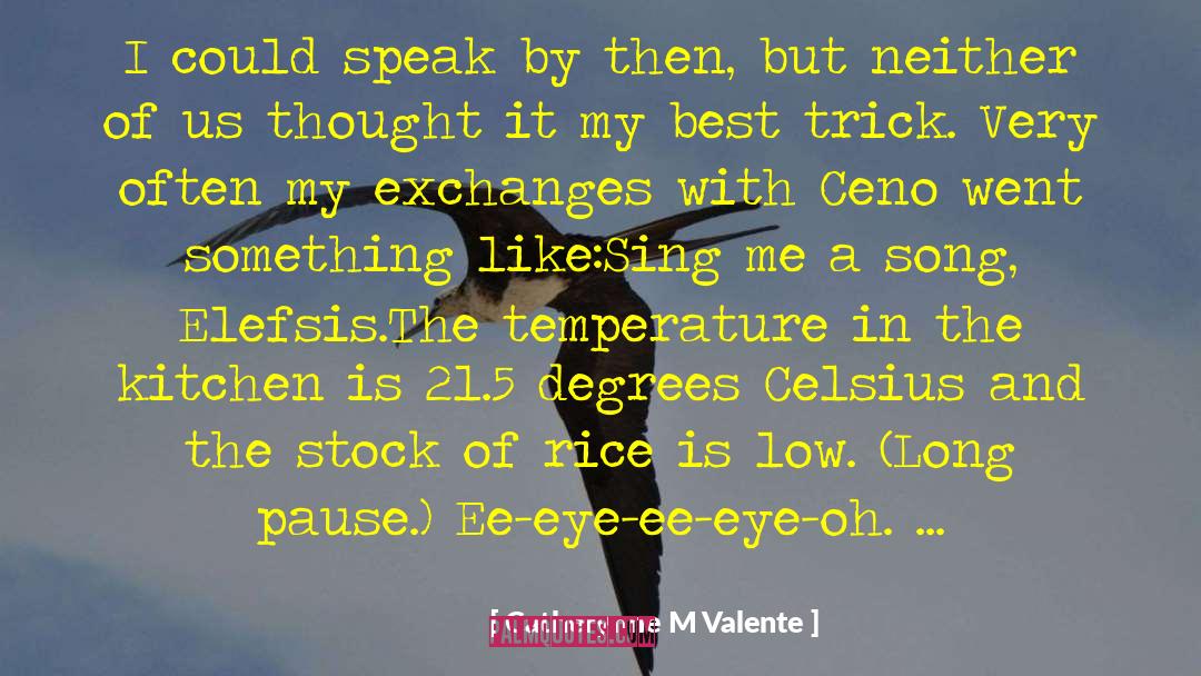 Exchanges quotes by Catherynne M Valente