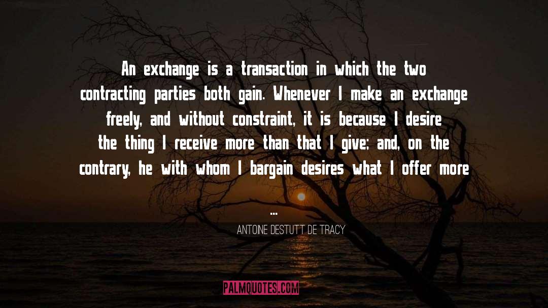 Exchanges quotes by Antoine Destutt De Tracy